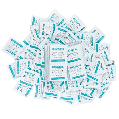 200 Count Lens Wipes for Eyeglasses – Pre-Moistened, Individually Wrapped Cleaners for Glasses, Screens and Camera Lenses
