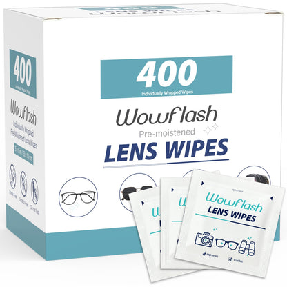 400 Count Lens Wipes for Eyeglasses – Pre-Moistened, Scratch-Free