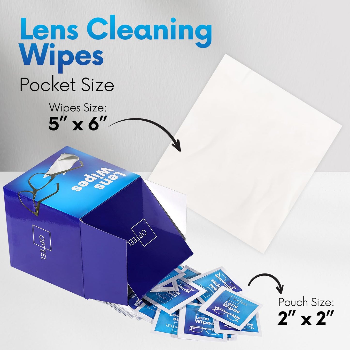 Lens Wipes for Eyeglasses: 500-Count Pre-moistened Cleaning Wipes, Scratch-Free & Streak-Free
