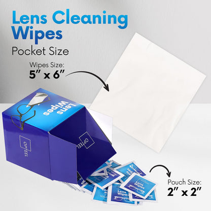 Lens Wipes for Eyeglasses – 600-Count, Individually Wrapped | Scratch-Free, Streak-Free Cleaning