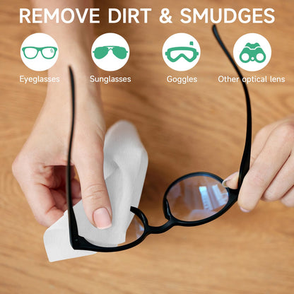 Lensmate 220 Count Lens Wipes – Pre-Moistened & Individually Wrapped Eyeglass Cleaning Wipes