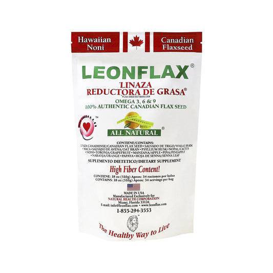 Leonflax 100% Authentic Canadian Flax Seed - 18 Oz | High Fiber & Digestive Health BritishVita | Premium UK Vitamins & Wellness Supplements