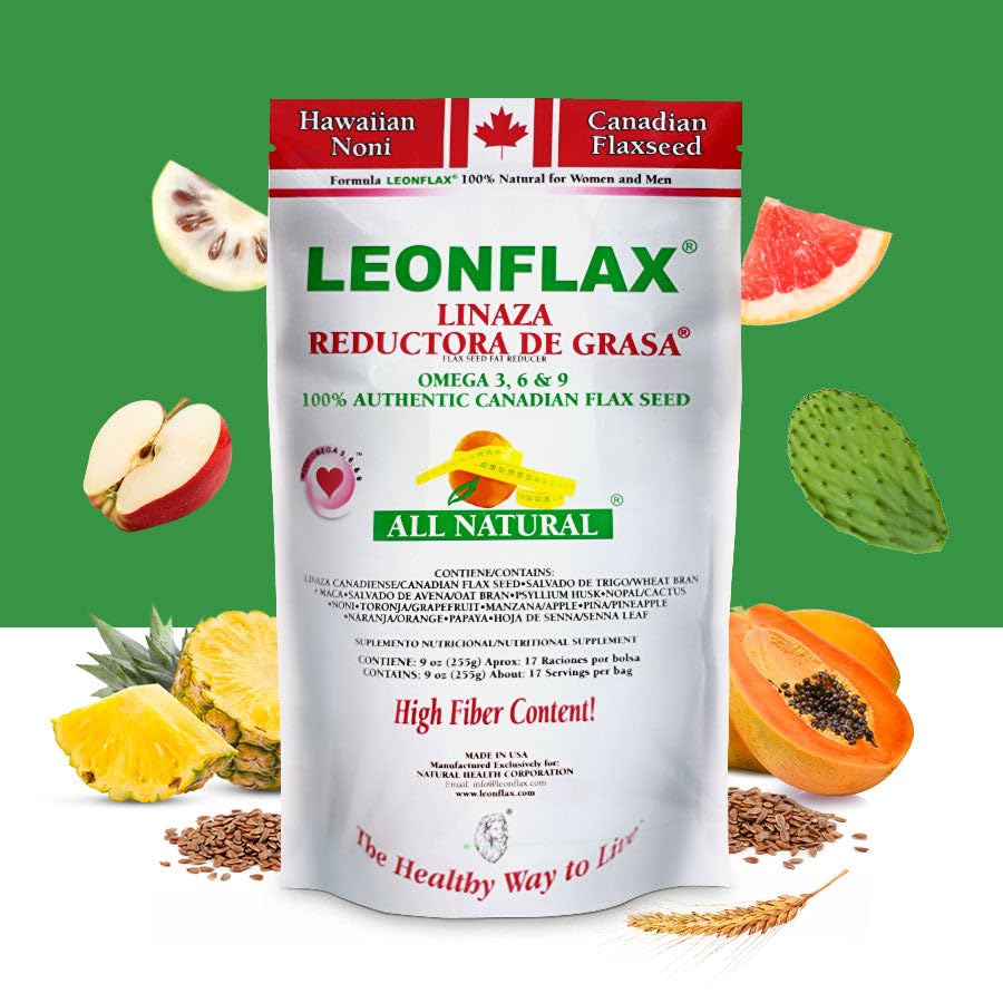 Leonflax 100% Authentic Canadian Flax Seed - 18 Oz | High Fiber & Digestive Health