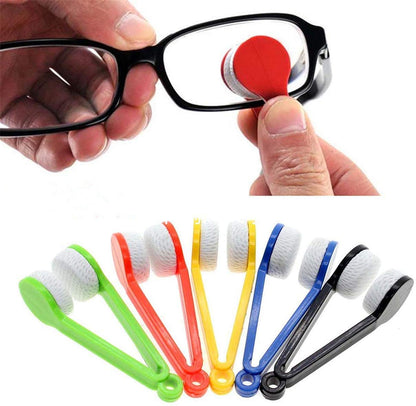LERORO 12 Pcs Mini Microfiber Glasses Cleaner Clips – Eyewear Cleaning Tool (Random Color)