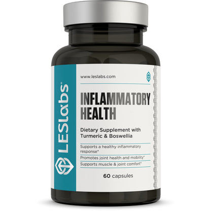 LES Labs Inflammatory Health – Joint Support, Mobility & Muscle Comfort | Turmeric, Boswellia, Quercetin & CoQ10 – Non-GMO | 60 Capsules