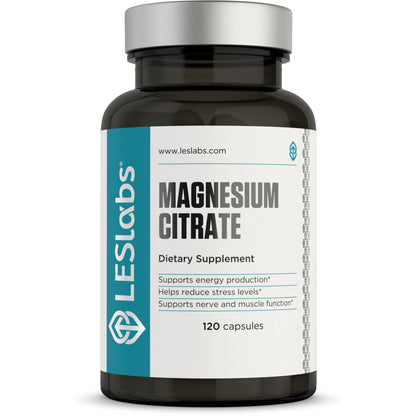 LES Labs Magnesium Citrate – 120 Capsules | Stress Relief, Sleep Support & Heart Health