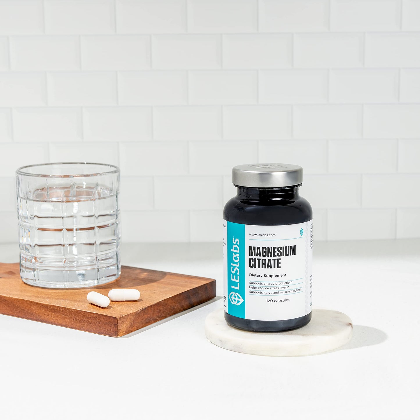 LES Labs Magnesium Citrate – 120 Capsules | Stress Relief, Sleep Support & Heart Health