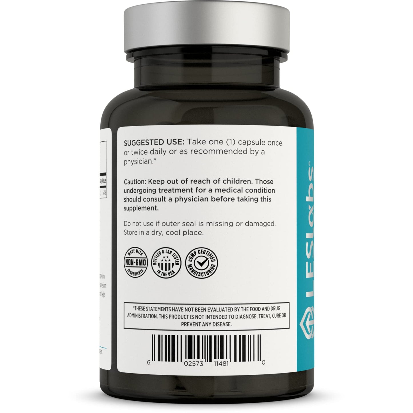 LES Labs Magnesium Citrate – 120 Capsules | Stress Relief, Sleep Support & Heart Health