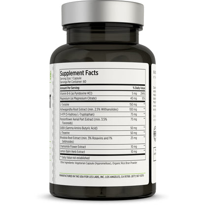 LES Labs Mood Boost – Stress Relief, Mood Support & Sleep – 60 capsules