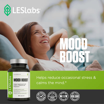 LES Labs Mood Boost – Stress Relief, Mood Support & Sleep – 60 capsules