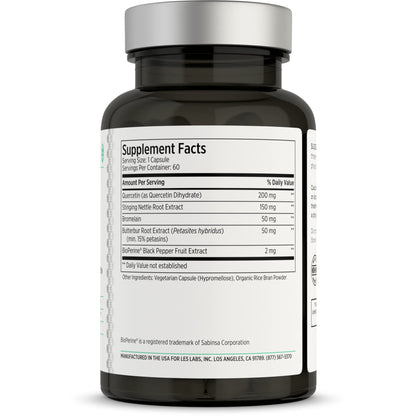 LES Labs Sinus & Seasonal – Non-Drowsy Nasal & Respiratory Support (60 Capsules)
