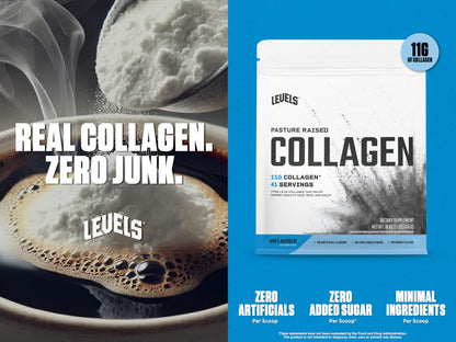 Levels Collagen Peptides – Unflavored, 11g Per Scoop, 1 lb, No Artificial Ingredients