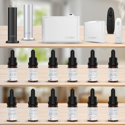 Levona Scents: Black Velvette Diffuser Oils – Woody Citrus with Oakmoss, White Musk & Sandalwood
