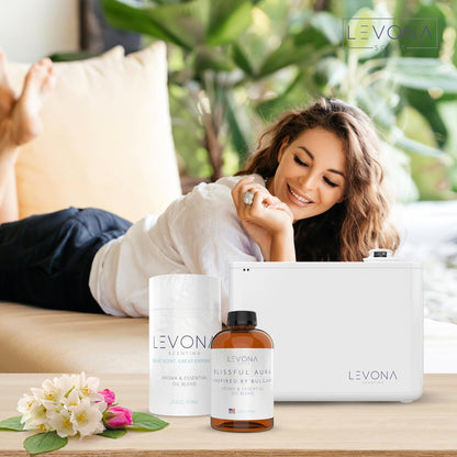 Levona Blissful Aura Diffuser Oil – Amber, Musk & Jasmine | 700ml Home Luxury Scents