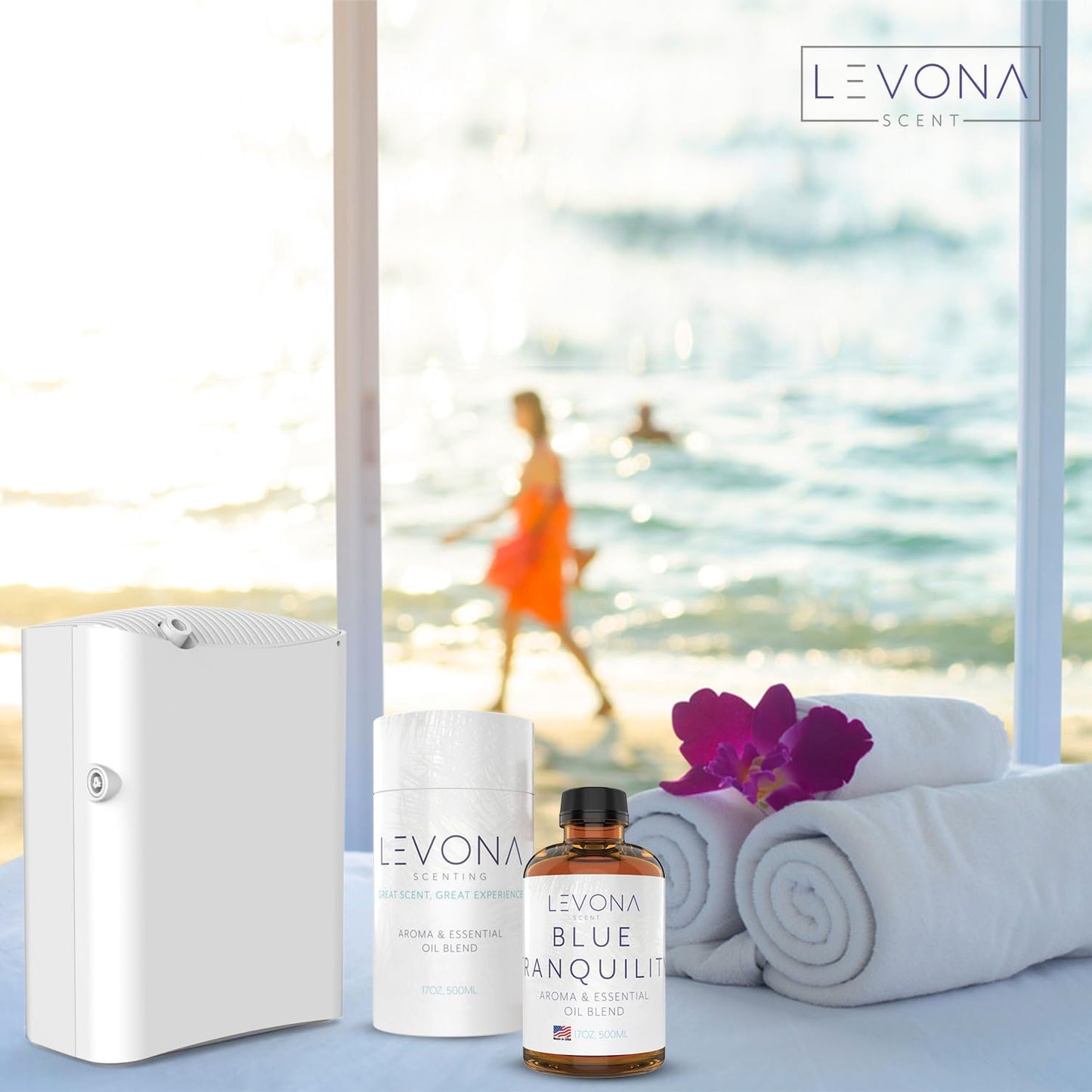 Levona Scent Pure Essential Oils - Blue Tranquility Aromatherapy Oil (500 ml)