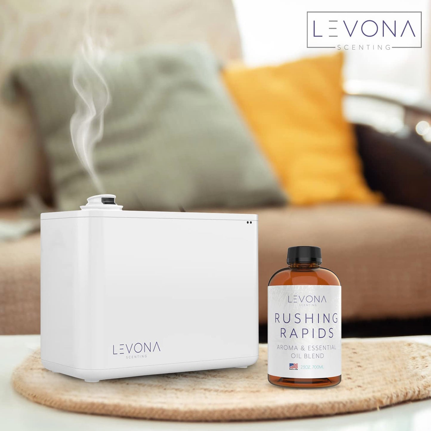 Levona Scent Essential Oil – Fresh Aroma for Home, Office, Hotel & Spa (700ml/23 fl oz) – Rushing Rapids