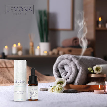 Levona Scents: Black Velvette Diffuser Oils – Woody Citrus with Oakmoss, White Musk & Sandalwood