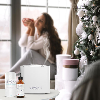 Levona Scent Christmas Essential Oil for Diffuser – Holiday Fir, Winter Fir & Balsam (120ml)