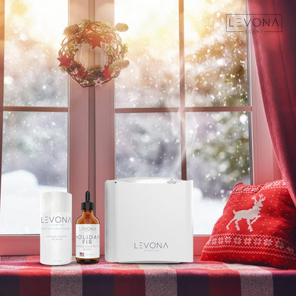 Levona Scent Christmas Essential Oil for Diffuser – Holiday Fir, Winter Fir & Balsam (120ml)