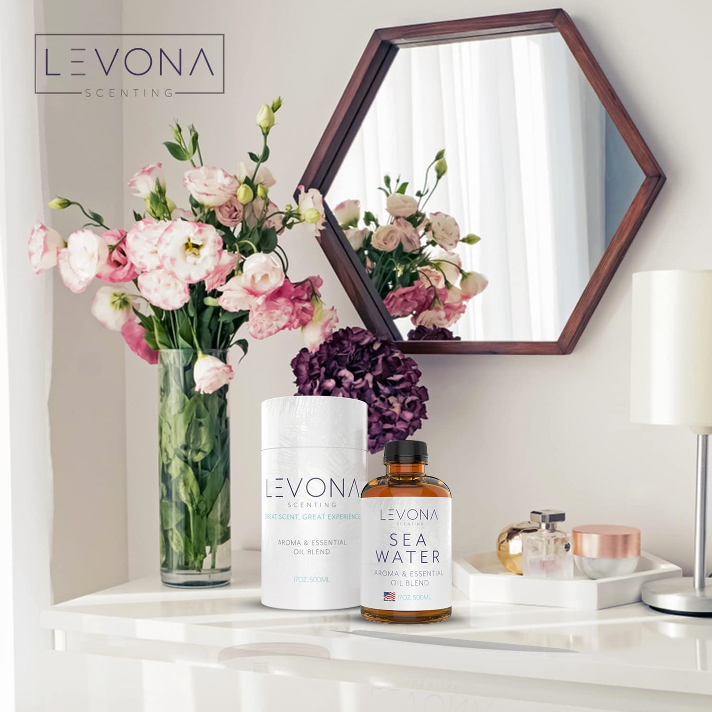Levona Scent Sea Water Essential Oil for Diffusers – 500 ml