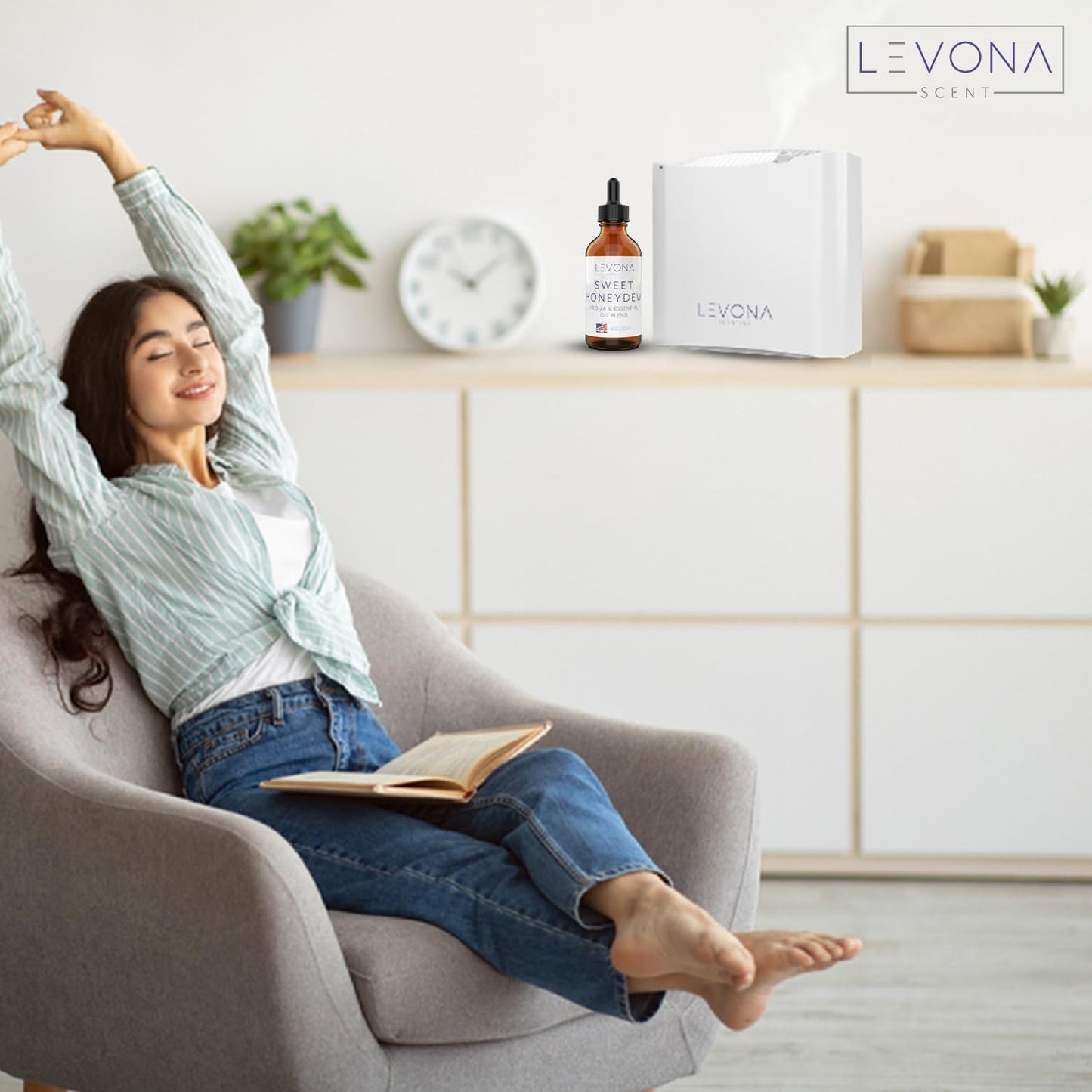Levona Scent Oil Diffuser Essential Oils: Sweet Honeydew – 120 Ml | Luxury Home Fragrance