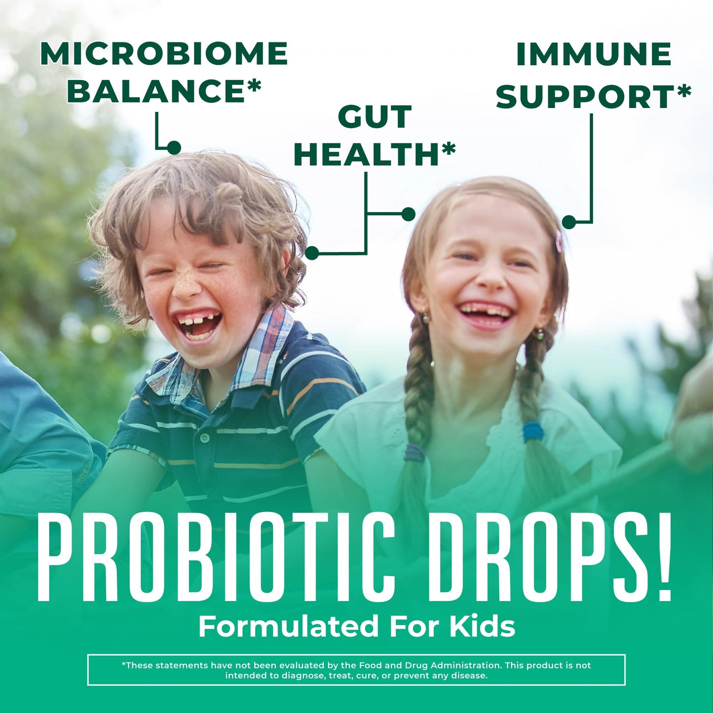 MaryRuth Organics USDA Organic Liquid Kids Probiotic Drops – Digestive Health, Immune Support, Vegan & Non-GMO | 30 Servings