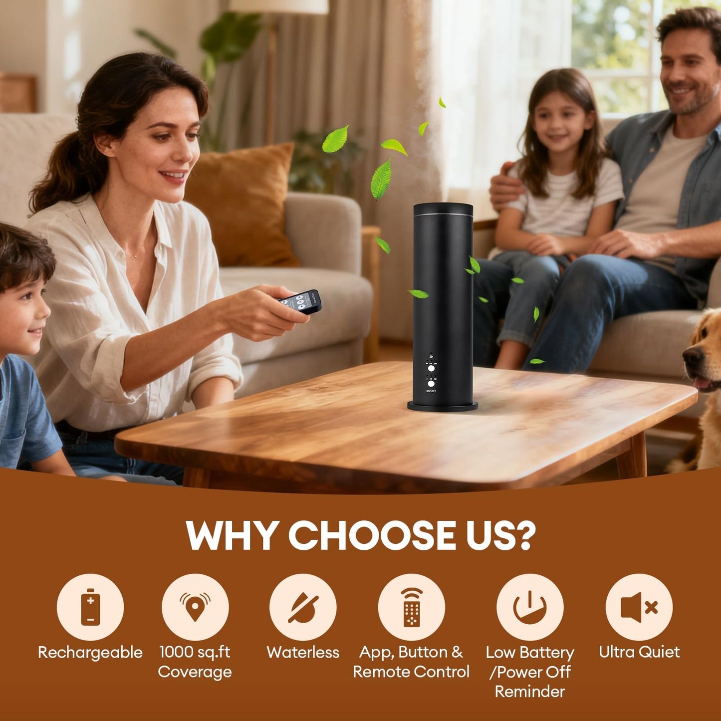 LIARTY Waterless Scent Diffuser Starter Kit | 100ml, APP Remote, 1000 Sq Ft Coverage
