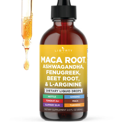 Liberty Lifestyle Organic Maca Root Liquid Drops – Multivitamin for Women & Men (2oz)
