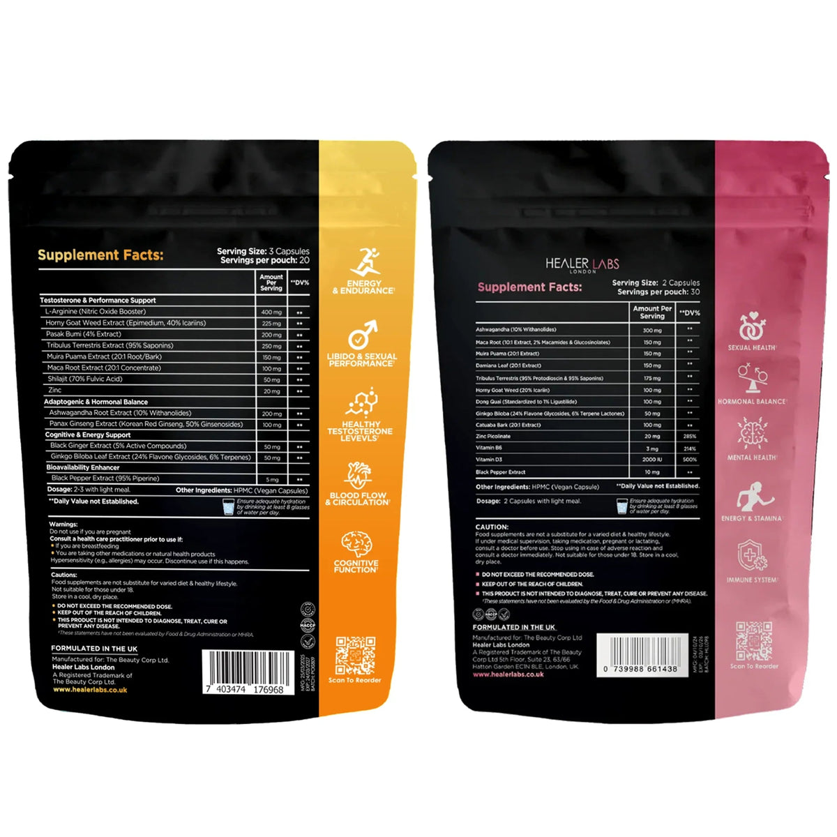 Libido Her & Libido Him Healer Labs London