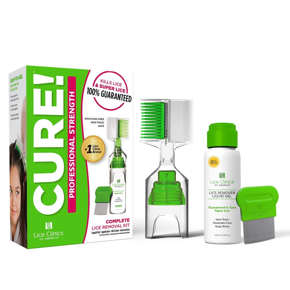 Lice Treatment Kit by Lice Clinics of America — Safe, Non-Toxic, Complete Kit with 5.25 oz Liquid Gel & Metal Comb