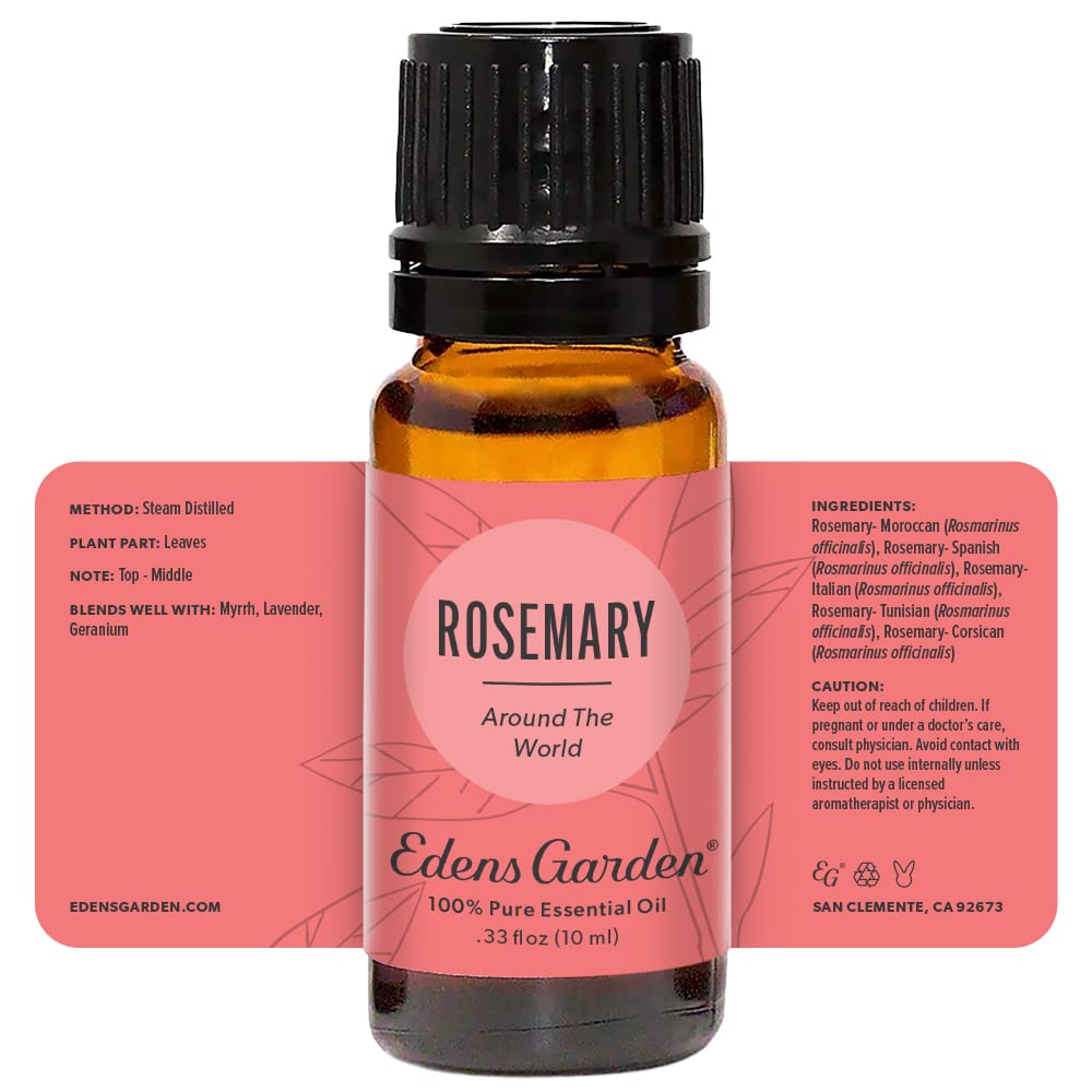 Edens Garden Rosemary Around The World Essential Oil – 10 ml – 100% Pure
