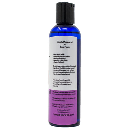Lick Chocolate Covered Strawberry Massage Oil – Nourishing Vitamin E Body Oil for Women & Couples