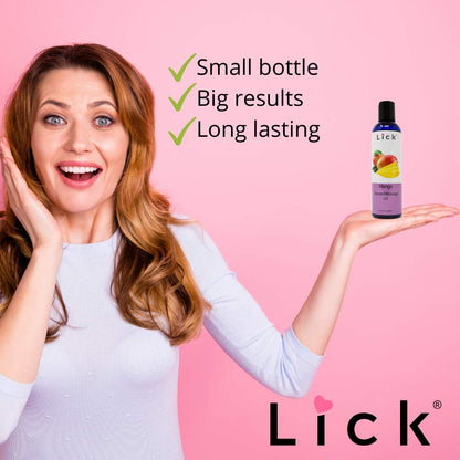 Lick Mango Bliss Massage Oil for Couples – Tropical Date Night Oil, 4 fl oz