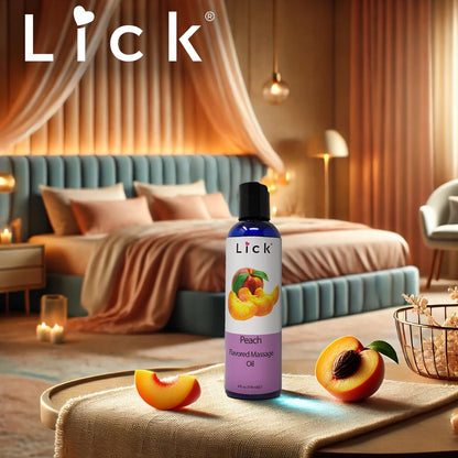 Peach Flavored Massage Oil - Edible, Nourishing & Warming 4oz