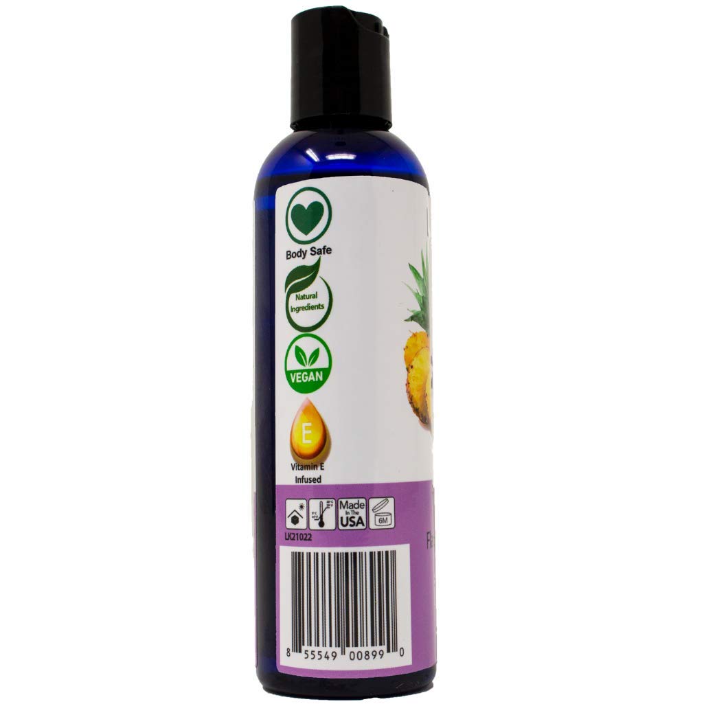 Pineapple Flavored Massage Oil with Vitamin E – Edible, Coconut & Almond