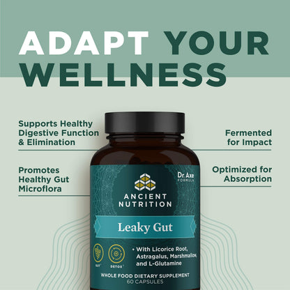 Ancient Nutrition Leaky Gut Capsules 60 Count – Gut Health Support