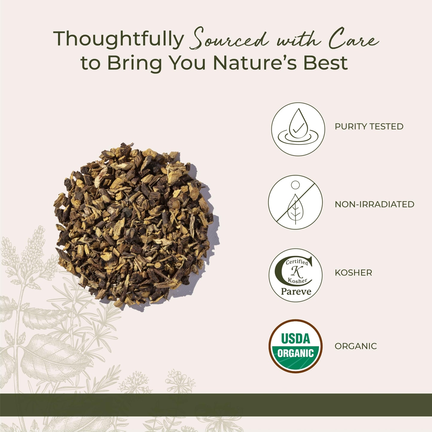 Starwest Organic Licorice Root (Cut & Sifted) - Kosher, Non-GMO, 1 lb Bulk