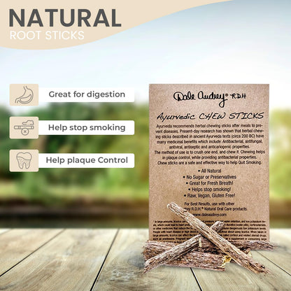 Dale Audrey Ayurvedic Chew Sticks – Licorice Root with Neem, Sugar Free (1.12 oz)