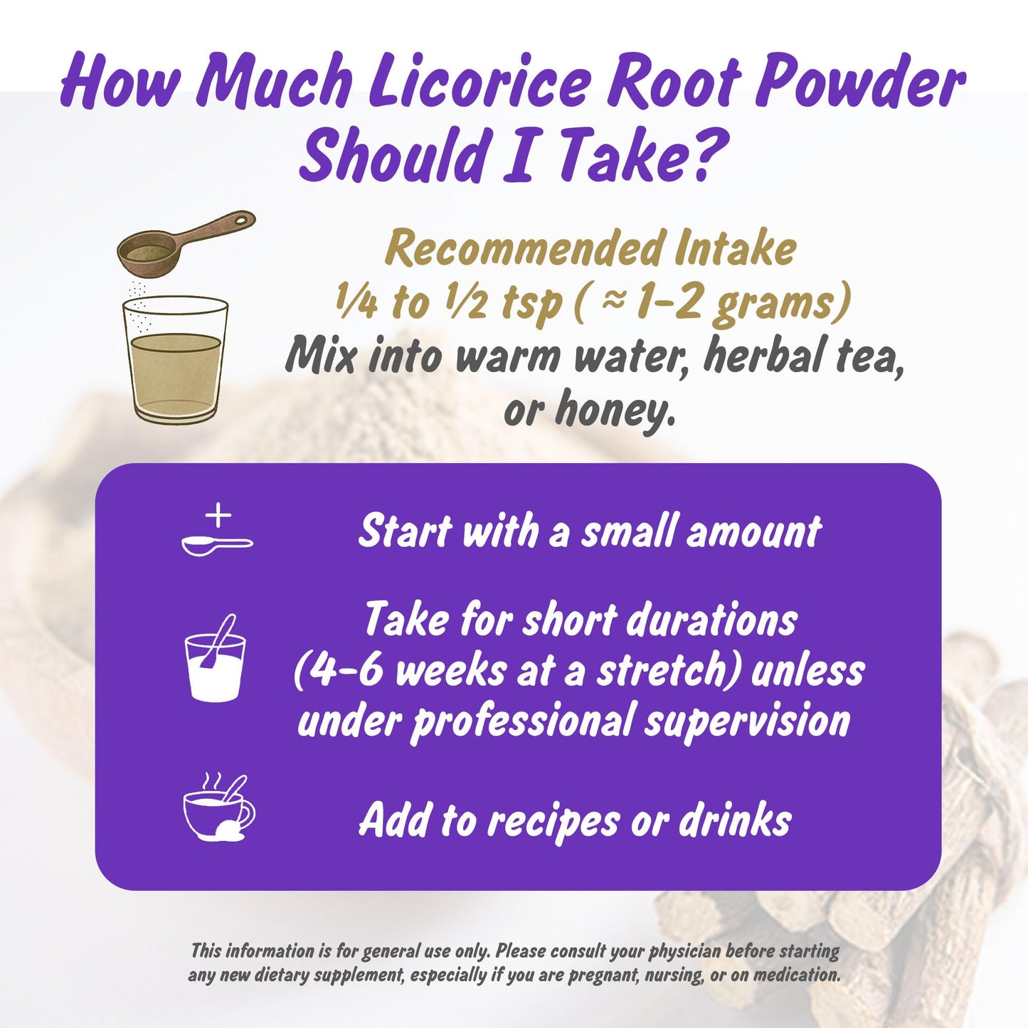 USDA Organic Licorice Root Powder – Lab Tested, 4oz Resealable Pouch