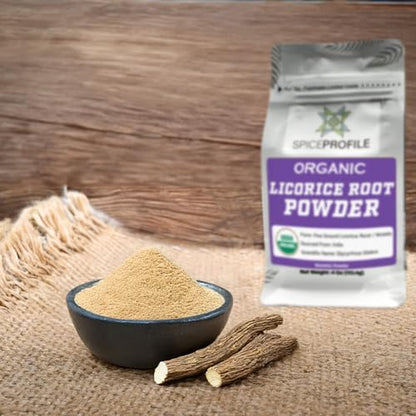 USDA Organic Licorice Root Powder – Lab Tested, 4oz Resealable Pouch