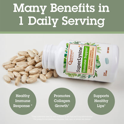 Quantum Health SuperLysine+ Advanced Formula – Immune Support (180 Tablets)