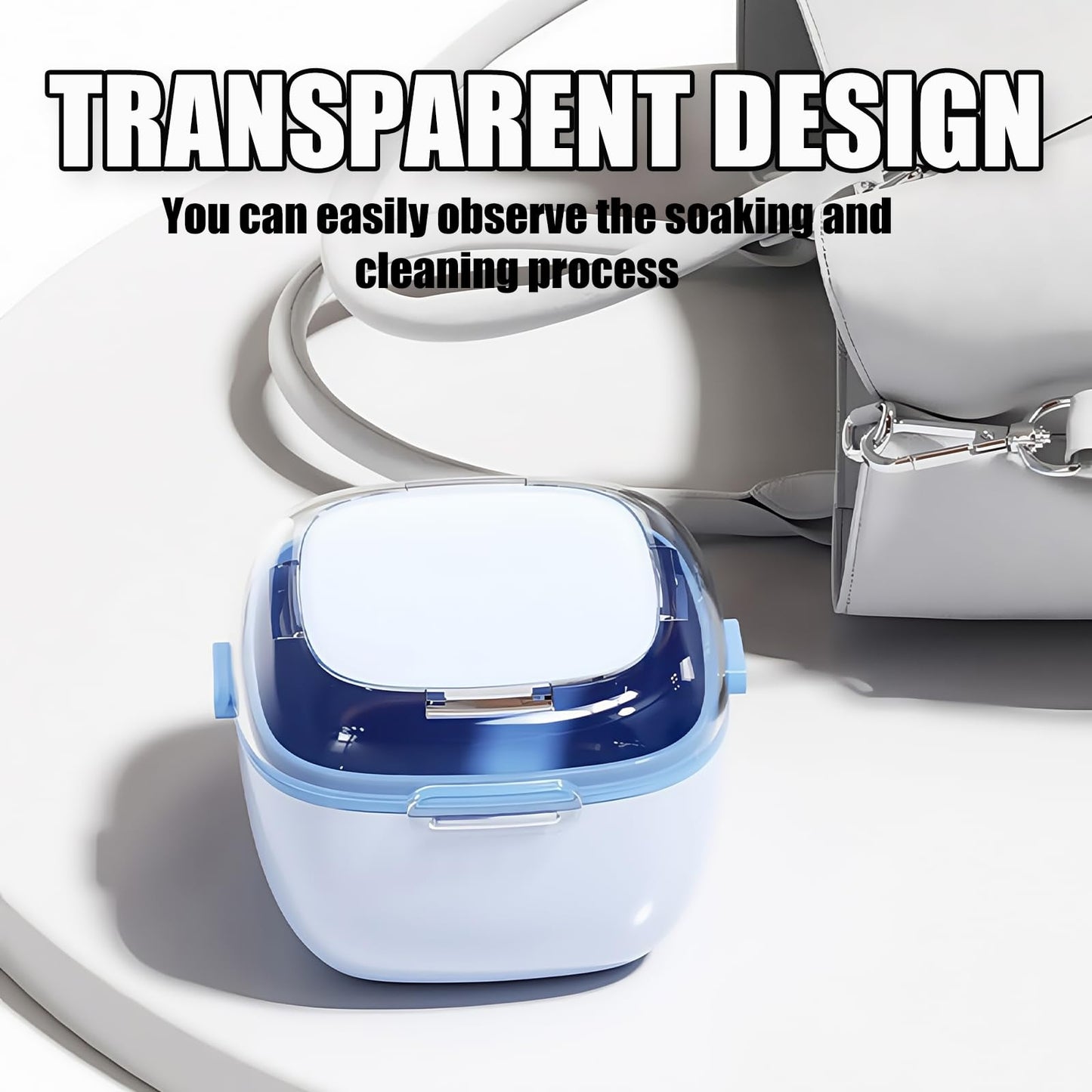 Denture Case & Retainer Cleaning Box – Large Capacity with Brush & Mirror