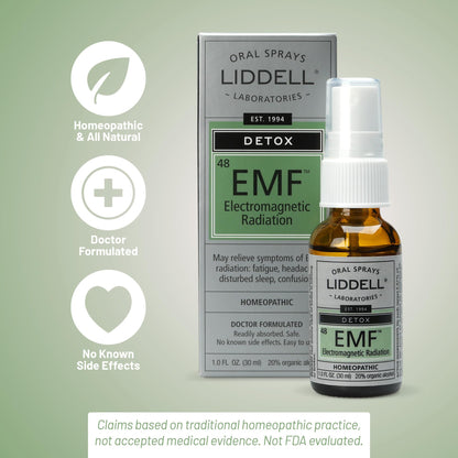 Liddell Homeopathic Anti-Tox EMF Relief Spray - 1 oz (Pack of 2) | Made in USA