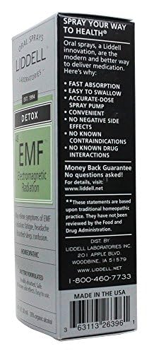 Liddell Homeopathic Anti-Tox EMF Relief Spray - 1 oz (Pack of 2) | Made in USA