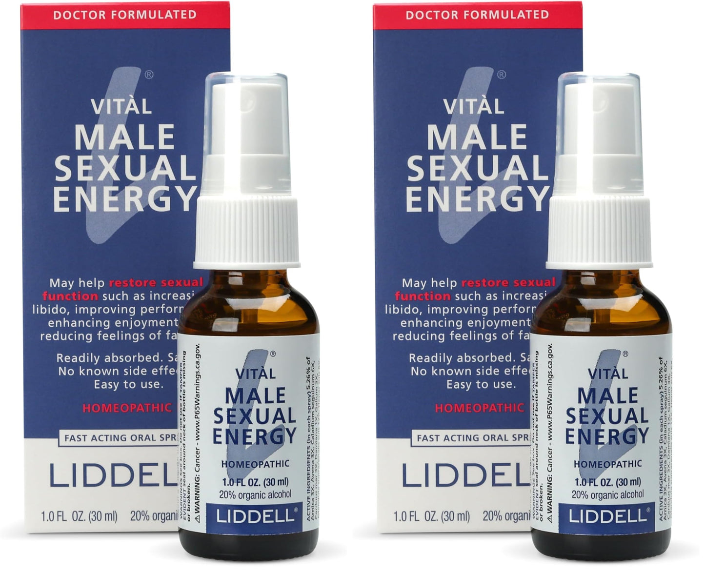 Liddell Homeopathic Vital Male Sexual Energy - 1fl oz (Pack of 2)