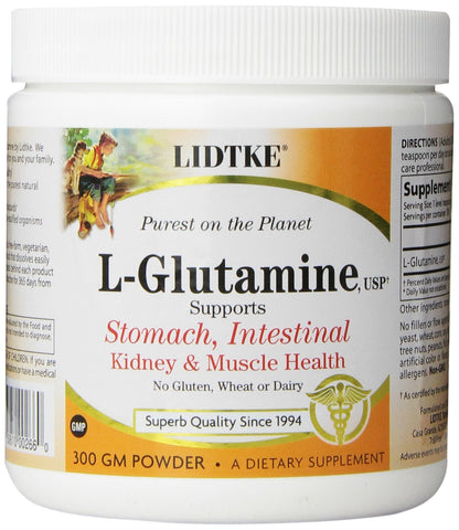 Lidtke Technologies L-Glutamine Powder 300 Gram | Amino Acid Dietary Supplement