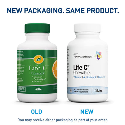 4Life Life C Vitamin C – 7 Active Forms for Immune Support (Citrus) | 60 Chewables