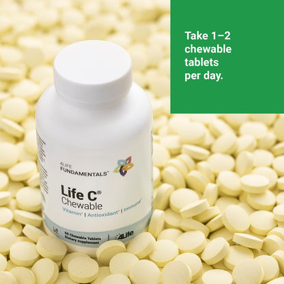 4Life Life C Vitamin C – 7 Active Forms for Immune Support (Citrus) | 60 Chewables