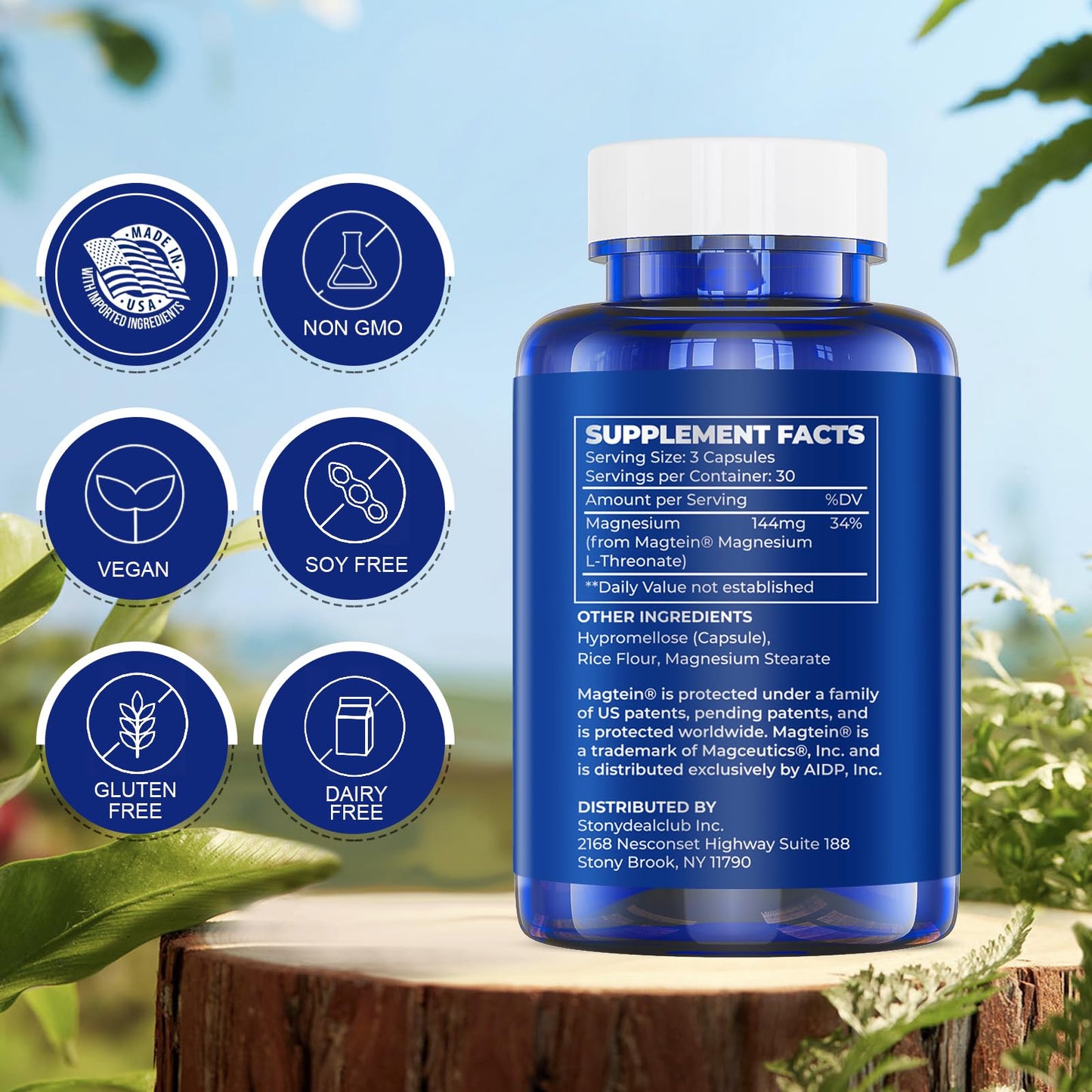 LIFE CAPX Magnesium L-Threonate (Magtein™) – Improve Memory, Cognition & Sleep | 90 Capsules