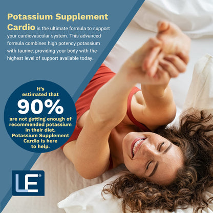 Life Enhancement Cardio Potassium Supplement – 750 mg Potassium Bicarbonate, 120 Capsules (60 Servings) – Made in USA